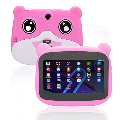Zunate Tablet, 7 Zoll Tablet für 2 GB 32 GB Speicher für Android 10 Kleinkind Tablet mit, Dualband, 5000 mAh Akku, für Bildung, Spiele (Rosa) von Zunate