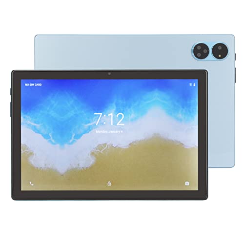 Zunate Tablet 10,1 Zoll HD-Bildschirm Android 12 Tablets, 8 GB RAM und 128 GB ROM Octa Core Smart Pad, Auflösung 3200 X 1440, Dual-Kamera mit 13 MP und 8 MP, Blau von Zunate