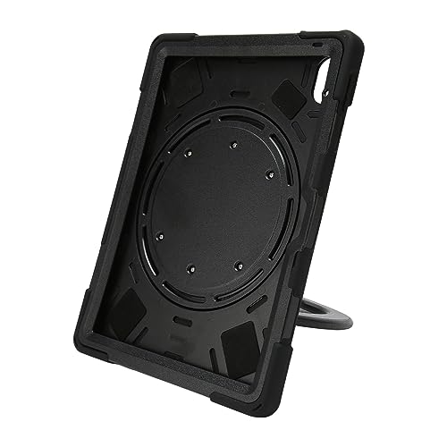 Zunate Tablet-Hülle für IOS Tablet 10. Generation und für IOS Tablet 2022, mit um 360 Grad Drehbarem Ständer und Verstellbarem Schultergurt, PC-Hartschale + Weicher Silikonhülle (Schwarz) von Zunate