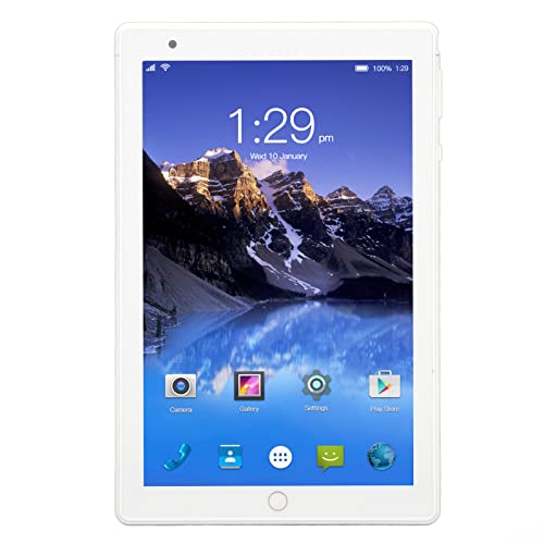 Zunate Tablet PC, 8 Zoll 1080P FHD 4G Anruftablett für Android 10, Dual SIM, 4 GB/64 GB, Dual Kamera, MT6592 8 Cores CPU Schnelle Reaktion ohne Verzögerung, 2,4 G/5 G WiFi, 8800 MAh Akku(EU) von Zunate