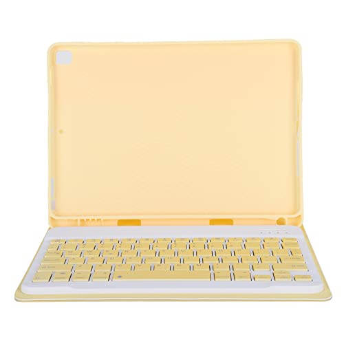 Zunate Tablet-Tastaturhülle Shell Flip Holster Stand Schutzhülle mit Abnehmbarer Tastatur für IOS Tablet Air3 / Pro 10.5/10.2 (2019/2020) (Gelb) von Zunate
