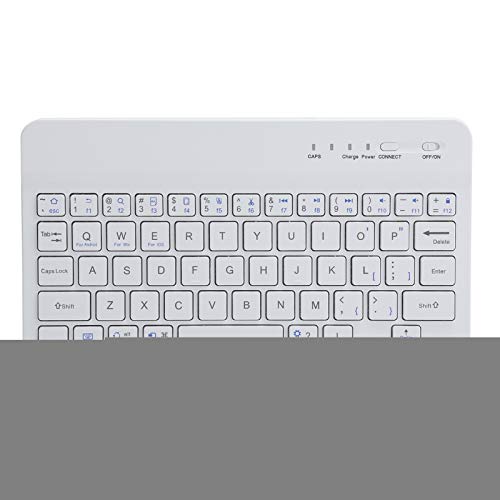 Zunate -Tastatur, 7-Zoll-tragbare 59-Tasten-Tastatur Bluetooth 3.0 Tablet-Tastatur Computerzubehör für Laptop, Tablet, Smartphones, Weiß von Zunate