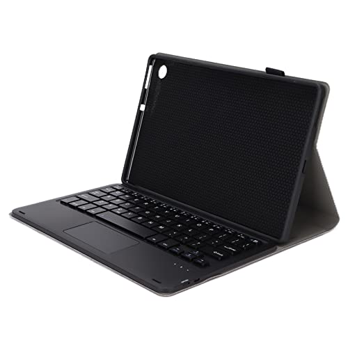 Zunate Tastaturhülle für Lenovo M10 Tablet, Schutzhülle aus PU-Leder mit Kabelloser Bluetooth-Tastatur für Lenovo M10 FHD Plus 10,3 Zoll X606F(Schwarz) von Zunate