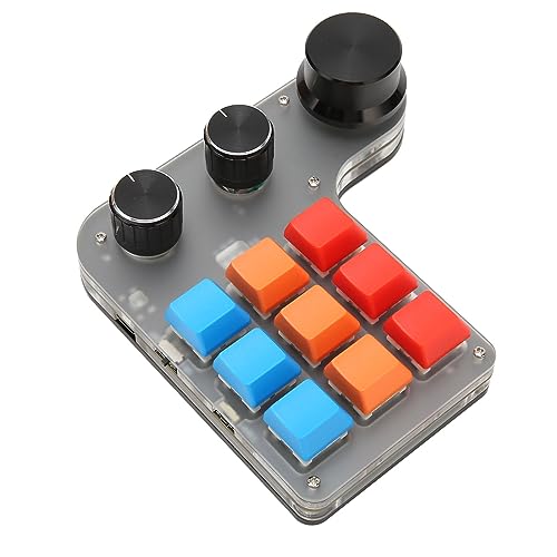 Zunate USB-3-Tasten-Tastatur, Einhändig Programmierbare Mechanische Tastatur, RGB-Hintergrundbeleuchtung, Makro-Tastatur, Unterstützt OSU HID für Computer-Gaming-Software von Zunate