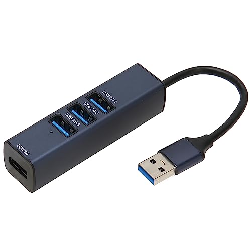 Zunate USB 3.0-Hub, 4-Port-USB-Hub, USB-Multiport-Adapter, USB-Expander für Laptop, PC, für Xbox, für PS4, für PS5, Flash-Laufwerk, Kartenleser, 5 Gbit/s Hot-Swap-fähig von Zunate