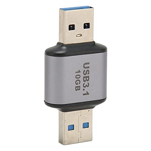 Zunate USB A 3.1 Stecker auf USB A 3.1 Stecker Adapter, Gehäuse aus Aluminiumlegierung USB A 3.1 Stecker Adapter, 10 Gbps High Speed, für Laptops Desktop PC, Erweiterungsanschluss von Zunate