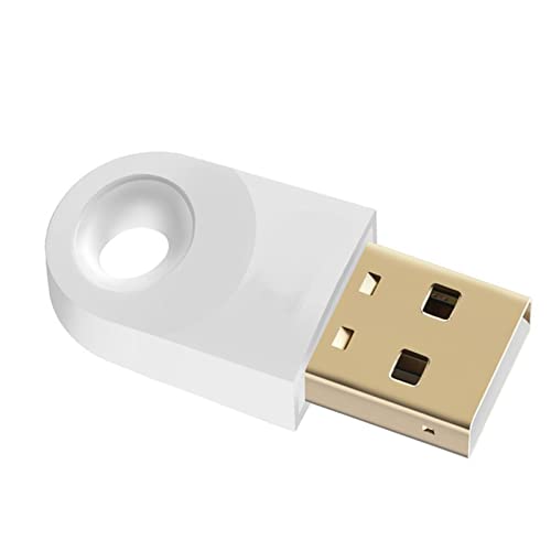 Zunate USB BT 5.1 Adapter, 65,6 Fuß Effektiver Abstand High Speed ​​USB Bluetooth Dongle Empfänger Sender für OS X Laptop, für Linux, für TV, für Autolautsprecher (Weiss) von Zunate