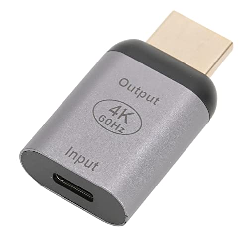 Zunate USB-C-Buchse auf HDMI-Stecker, Kabeladapter, 4K 60 Hz, USBC Thunderbolt 3 auf HDMI-Anschluss, USB Typ C 3.1 Eingang auf HDMI-Ausgang, Konverter für PC, Telefon, Tablet von Zunate