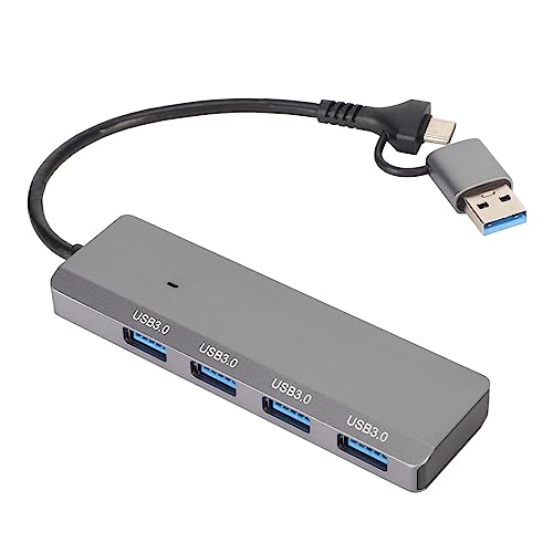 USB C Dockingstation, USB 3.0 4 in 1 USB Dockingstation mit 4 USB 3.0 Anschlüssen, USB und Typ C Dual Plug Hub, 5 Gbit/s USB C Laptop Dockingstation für PC, Laptop, Tablet, USB C Dockingstation, USB 3.0 4 in 1 USB Dockingstation mit 4 USB 3.0 Anschlüssen, USB und Typ C Dual Plug Hub, 5 Gbit/s USB C Laptop Dockingstation für PC, Laptop, Tablet, von Zunate