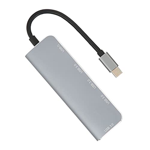Zunate USB-C-Hub, 5 in 1 USB C auf 4 X USB 3.0 +Typ-C PD3.0 Daten USB-Splitter Lade-Dockingstation Unterstützt für Tablet Mobiltelefon Notebook-PC, Flash-Laufwerk, Mobile Festplatte von Zunate