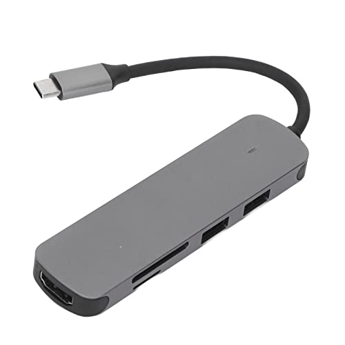 Zunate USB-C-Hub, Typ C zu HDMI USB3.0 USB2.0, 5-in-1-Multifunktions-Dockingstation, Unterstützt Visuellen 4K-HD-3D-Effekt, Hochgeschwindigkeitsübertragung von Zunate