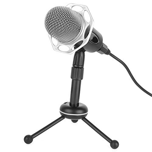 Zunate USB-Computermikrofon, Plug&Play-Kondensator-PC-Mikrofon mit Stativ, Filter für Gaming, Streaming, Podcasting, für YouTube, für Skype, Studioaufnahmen (Schwarz) von Zunate