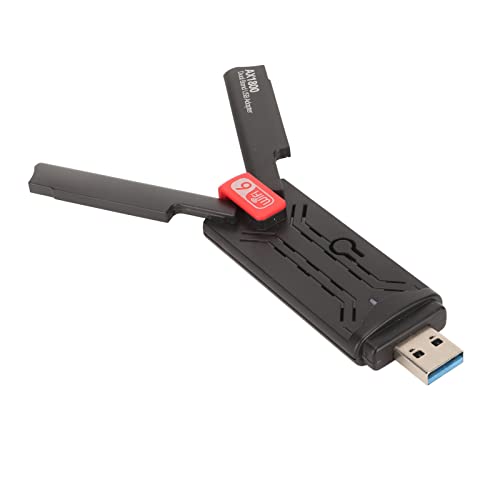 Zunate USB WiFi 6 Adapter, 1800 Mbit/s Dualband USB WLAN Adapter für Desktop PC Laptop, AX1800 Hochgeschwindigkeits WLAN Karten Treiberfreier Empfänger für PC/Laptop/Desktop von Zunate