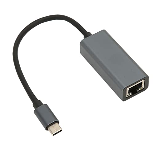 Zunate USB-zu-Ethernet-Adapter, USB-C-zu-RJ45-Gigabit-Ethernet-Port, kabelgebundene Netzwerkkarte, stabile 1-Gbit/s-Verbindungsgeschwindigkeit, unterstützt Windows 8/7/10, für Notebook-Computer von Zunate