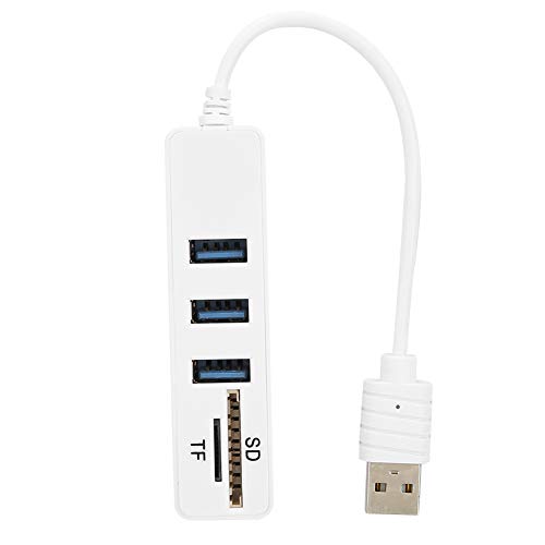 Zunate USB3.0 Hub, 3-Port USB Splitter Kombination USB3.0 + Speicherkarte + Kleiner Speicherkartenleser für Desktop-Laptop von Zunate
