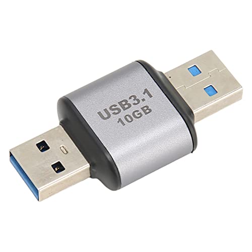 Zunate USB3.1 Stecker auf Stecker Adapter, USB A Koppler Extender mit 10Gbps Datenübertragung USB Stecker Adapter Konverter für Laptop Desktop PC von Zunate