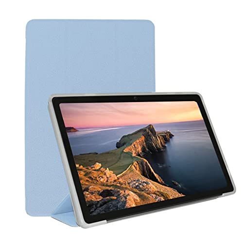 Zunate Ultradünne Flip-Cover-Halterung, Schutz-Rückseitenabdeckung, Weiches TPU-Gummigehäuse, mit Kickstand-Funktion, für M40PLUS, P40HD, P30S Tablet (Blau) von Zunate