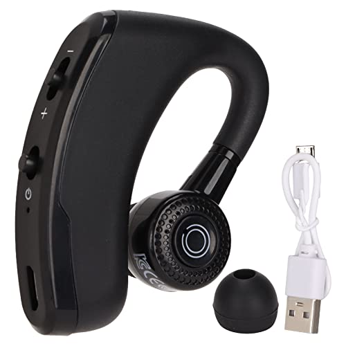 Zunate V9 Bluetooth-Headset, Kabelloser Business-Einzelkopfhörer mit Noise-Cancelling-Mikrofon, um 180 Grad Verstellbarer Ohrhörer, für LKW-Fahrer, Büro, Sport von Zunate