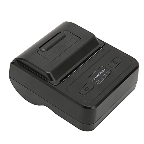 Zunate Versandetikettendrucker, 80 Mm/S Schneller Etikettendrucker, Kabelloser Barcodedrucker mit Typ-C-Schnittstelle und 2000-mAh-Akku Unterstützt 58 Mm Papierbreite für Win, OS X, Androi(Schwarz) von Zunate