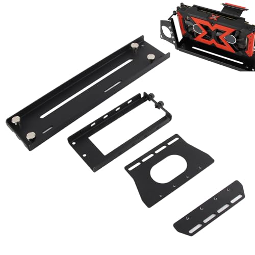 Zunate Vertikales GPU Kartenhalter Kit, Hochwertige Vertikale GPU Halterung aus Metall für Grafikkarten mit 1, 2 und 3 Steckplätzen, Kompatibel mit PCI E 3.0 X16 (26 * 8,2 * 12,8 cm) von Zunate