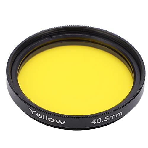 Vollfarb Objektivfilter Set, 40,5 mm Spiegelreflexkamera Farbfilter Kit, Orange, Lila, Gelb, Grün, Blau, wasserdichte, ölfeste Filter mit Objektivfiltergehäuse, Geeignet für 40,5 mm(Gelb) von Zunate
