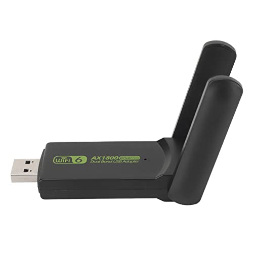 Zunate WLAN Dongle, USB 3.0 Dual Band 1800 Mbit/s USB WLAN Adapter für PC, Driver Free Edition, WIFI6 Gigabit WLAN Adapter für Desktop PC, WLAN Adapter für Family Office Reisen von Zunate