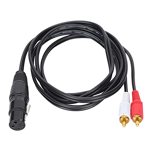 Zunate XLR-Buchse auf Dual-Cinch-Kabel, XLR-Buchse auf Doppel-Cinch-Kabel Y-Splitter-Adapter XLR auf Cinch-Mikrofonkabel, für Studio- oder Live-Auftritte von Zunate