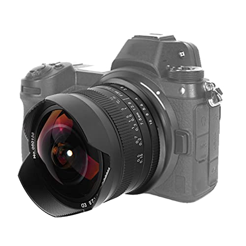 für Nikon Z-Mount-Objektiv, 7,5 Mm 1: 2,8 190 ° Superweitwinkel-Fisheye-Objektiv, Halbrahmen/für APS-C VR-Panorama-Fotografieobjektiv, für Nikon Z5 / Z6 / Z7 / Z50 / Z6 II / Z7 II von Zunate