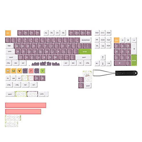 Zunedhys 135-Tasten-PBT-Tastenkappe, XDA-Kugelkappe, 7U, Leertaste, geteilte Leertaste, fünfseitige Sublimationstaste für mechanische Tastatur von Zunedhys