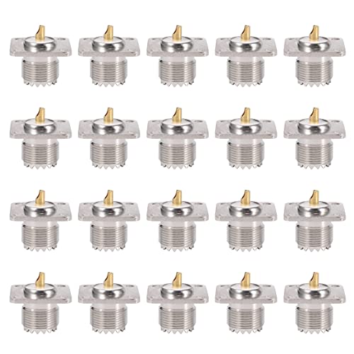 Zunedhys 20X UHF SO-239 Weiblicher Stecker Quadratisches Brett Tafel Koaxialer Verbinder Fuer Amateurfunk Zunedhys 20X UHF SO-239 Weiblicher Stecker Quadratisches Brett Tafel Koaxialer Verbinder Fuer Amateurfunk von Zunedhys