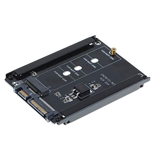 Zunedhys Schwarzes GehäUse B + M Sockel 2 M.2 NGFF (SATA) SSD 2,5 SATA Adapter für 2230/2242/2260 / 2280Mm M2 SSD von Zunedhys