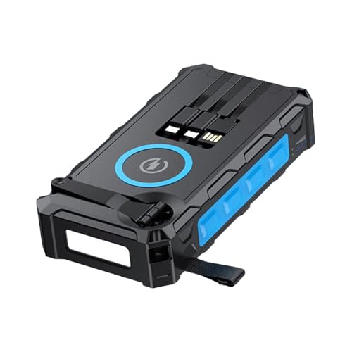Zunetsutock Notfallakku mit Kurbel mit LED-Lampe – Solar-Powerbank | Tragbares Ladegerät, kabellos, wiederaufladbar, mit integriertem SOS-Alarm und für Radfahrer, Angeln, Wandern Zunetsutock Notfallakku mit Kurbel mit LED-Lampe – Solar-Powerbank | Tragbares Ladegerät, kabellos, wiederaufladbar, mit integriertem SOS-Alarm und für Radfahrer, Angeln, Wandern von Zunetsutock