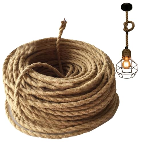 Vintage -Lamp -Kabel für Suspension, Retro -Seilkabel, textiles elektrisches Draht, Kabel mit nacktem Glühbirnen, Beleuchtungszubehör | Perfekt für industrielle Stil, hausgemachte, rustikale Vintage -Lamp -Kabel für Suspension, Retro -Seilkabel, textiles elektrisches Draht, Kabel mit nacktem Glühbirnen, Beleuchtungszubehör | Perfekt für industrielle Stil, hausgemachte, rustikale von Zunishaone