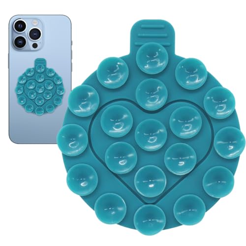 Zunishaone Silikon -Saugnapfbecher -Telefonhalter | Flexibler und abnehmbares Telefonhandle, Multifunktionsmobile Support für Schreibtisch, Auto, Küche, Hände und Selfies von Zunishaone
