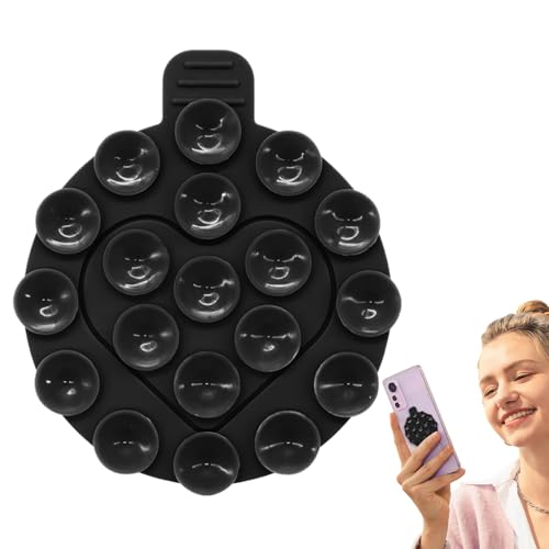 Zunishaone Silikon -Saugnapfbecher -Telefonhalter | Flexibler und abnehmbares Telefonhandle, Multifunktionsmobile Support für Schreibtisch, Auto, Küche, Hände und Selfies von Zunishaone