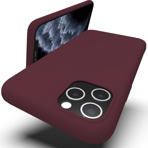 Zuvirelx Silikon hülle für iPhone 11 Pro Max, Soft-Touch Handyhülle für Apple iPhone 11 Pro Max - Burgunderrot von Zuvirelx