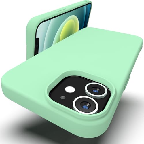 Zuvirelx Silikon hülle für iPhone 12/12 Pro, Soft-Touch Handyhülle für Apple iPhone 12/12 Pro - Helles Cyan von Zuvirelx