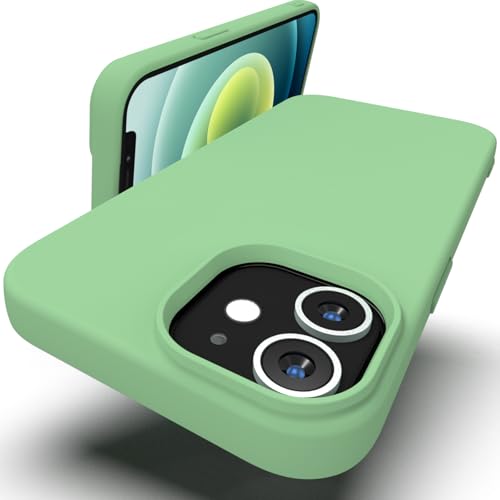 Zuvirelx Silikon hülle für iPhone 12/12 Pro, Soft-Touch Handyhülle für Apple iPhone 12/12 Pro - Minzgrün von Zuvirelx