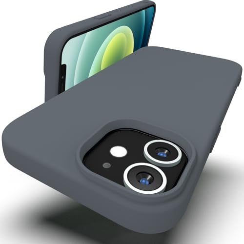 Zuvirelx Silikon hülle für iPhone 12/12 Pro, Soft-Touch Handyhülle für Apple iPhone 12/12 Pro - Weltraumgrau von Zuvirelx