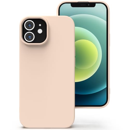 Zuvirelx Silikon hülle für iPhone 12 Mini, Soft-Touch Handyhülle für Apple iPhone 12 Mini - Helles Pink von Zuvirelx