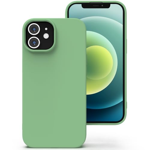 Zuvirelx Silikon hülle für iPhone 12 Mini, Soft-Touch Handyhülle für Apple iPhone 12 Mini - Minzgrün von Zuvirelx