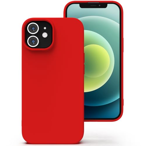 Zuvirelx Silikon hülle für iPhone 12 Mini, Soft-Touch Handyhülle für Apple iPhone 12 Mini - Rot Zuvirelx Silikon hülle für iPhone 12 Mini, Soft-Touch Handyhülle für Apple iPhone 12 Mini - Rot von Zuvirelx