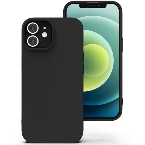 Zuvirelx Silikon hülle für iPhone 12 Mini, Soft-Touch Handyhülle für Apple iPhone 12 Mini - Schwarz von Zuvirelx