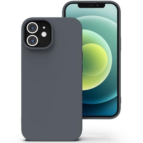 Zuvirelx Silikon hülle für iPhone 12 Mini, Soft-Touch Handyhülle für Apple iPhone 12 Mini - Weltraumgrau von Zuvirelx