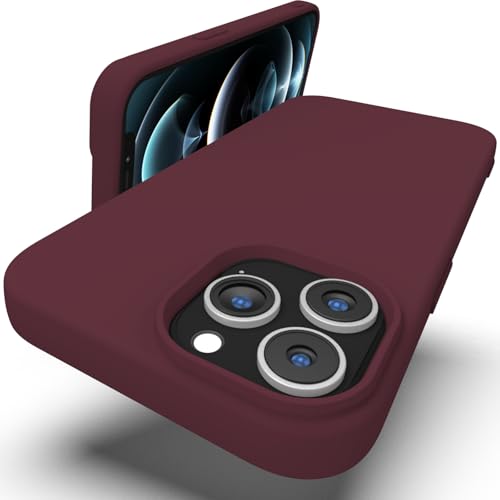 Zuvirelx Silikon hülle für iPhone 12 Pro Max, Soft-Touch Handyhülle für Apple iPhone 12 Pro Max - Burgunderrot von Zuvirelx