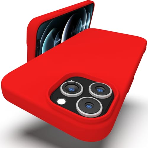 Zuvirelx Silikon hülle für iPhone 12 Pro Max, Soft-Touch Handyhülle für Apple iPhone 12 Pro Max - Rot von Zuvirelx