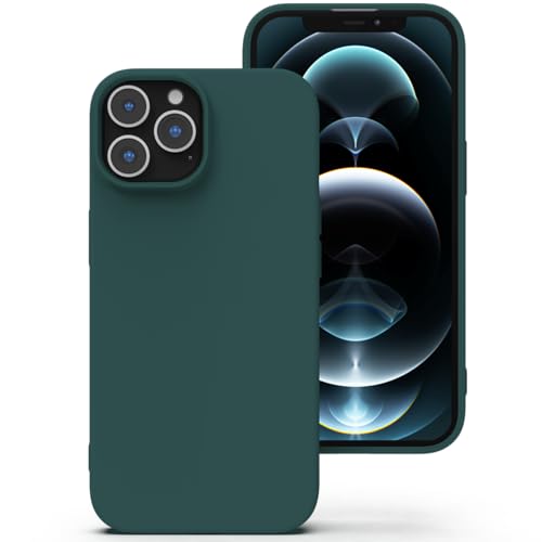 Zuvirelx Silikon hülle für iPhone 12 Pro Max, Soft-Touch Handyhülle für Apple iPhone 12 Pro Max - Tiefgrün von Zuvirelx