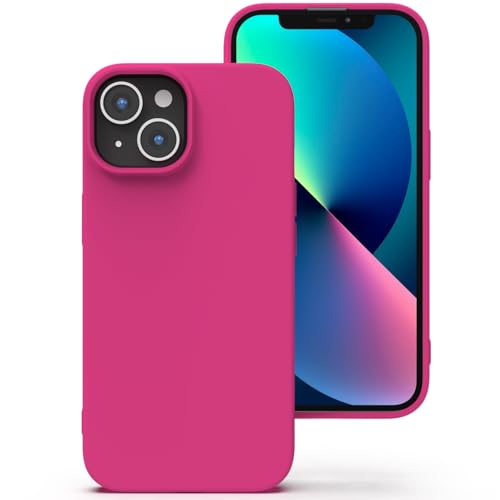 Zuvirelx Silikon hülle für iPhone 13 Mini, Soft-Touch Handyhülle für Apple iPhone 13 Mini - Fuchsia von Zuvirelx