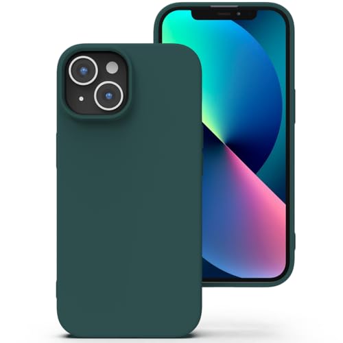 Zuvirelx Silikon hülle für iPhone 13 Mini, Soft-Touch Handyhülle für Apple iPhone 13 Mini - Tiefgrün von Zuvirelx