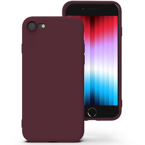 Zuvirelx Silikon hülle für iPhone SE 2020/2022, iPhone 8/7, Soft-Touch Handyhülle für Apple iPhone SE 2nd 3rd - Burgunderrot Zuvirelx Silikon hülle für iPhone SE 2020/2022, iPhone 8/7, Soft-Touch Handyhülle für Apple iPhone SE 2nd 3rd - Burgunderrot von Zuvirelx